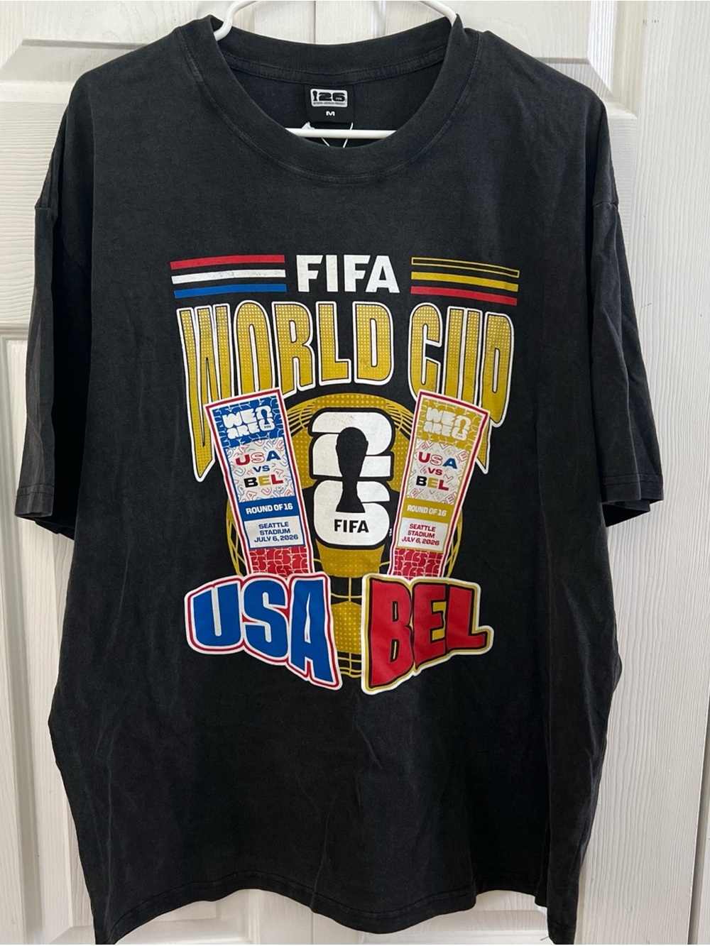 FIFA World Cup USA vs BEL Graphic Short Sleeve Tee - Black - Picture 2 of 7